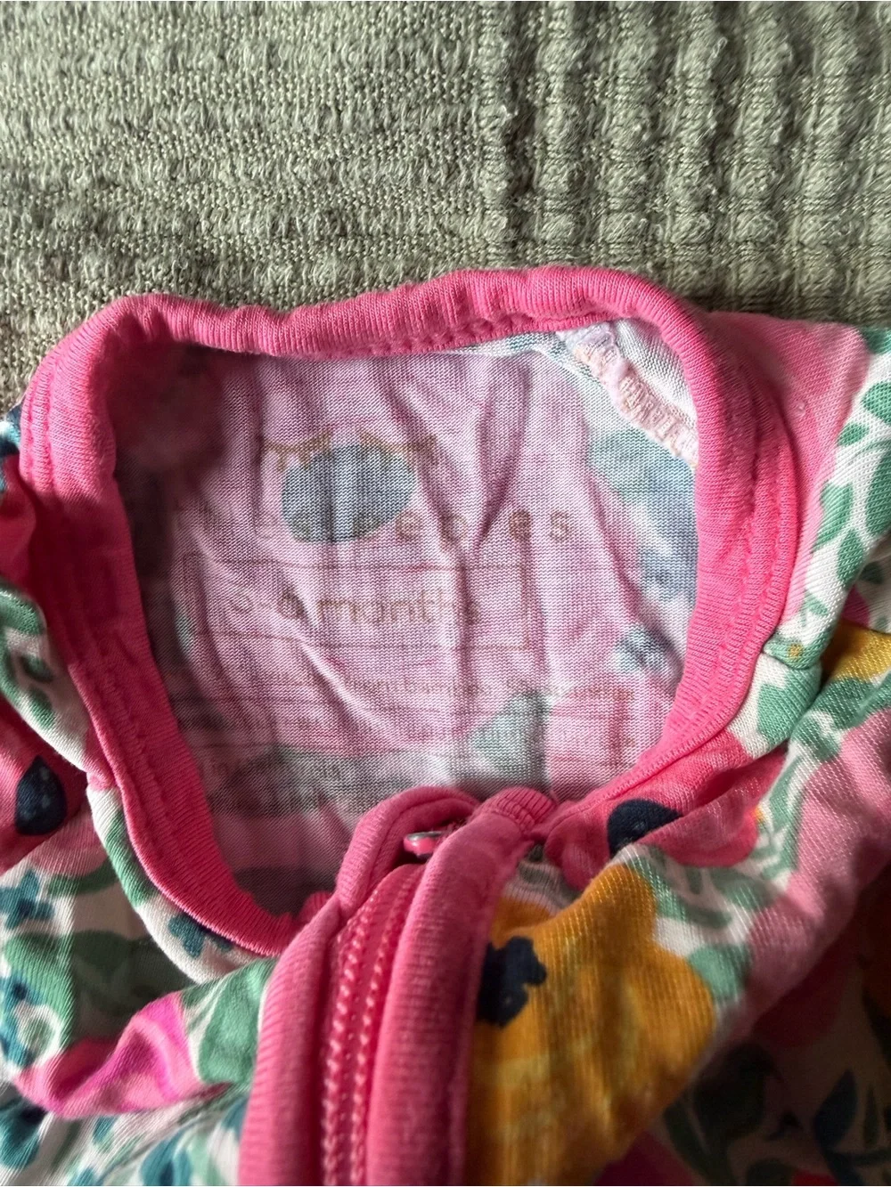 Little Sleepies Floral Pink One-Piece Footed Pajamas